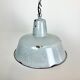Industrial grey enamel factory lamp, 1960s