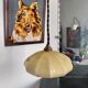 Mini yellow opaline Art Deco pendant with facets