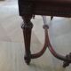 Coffee table - black marble top - Louis XIII style - H-shaped crossbar base