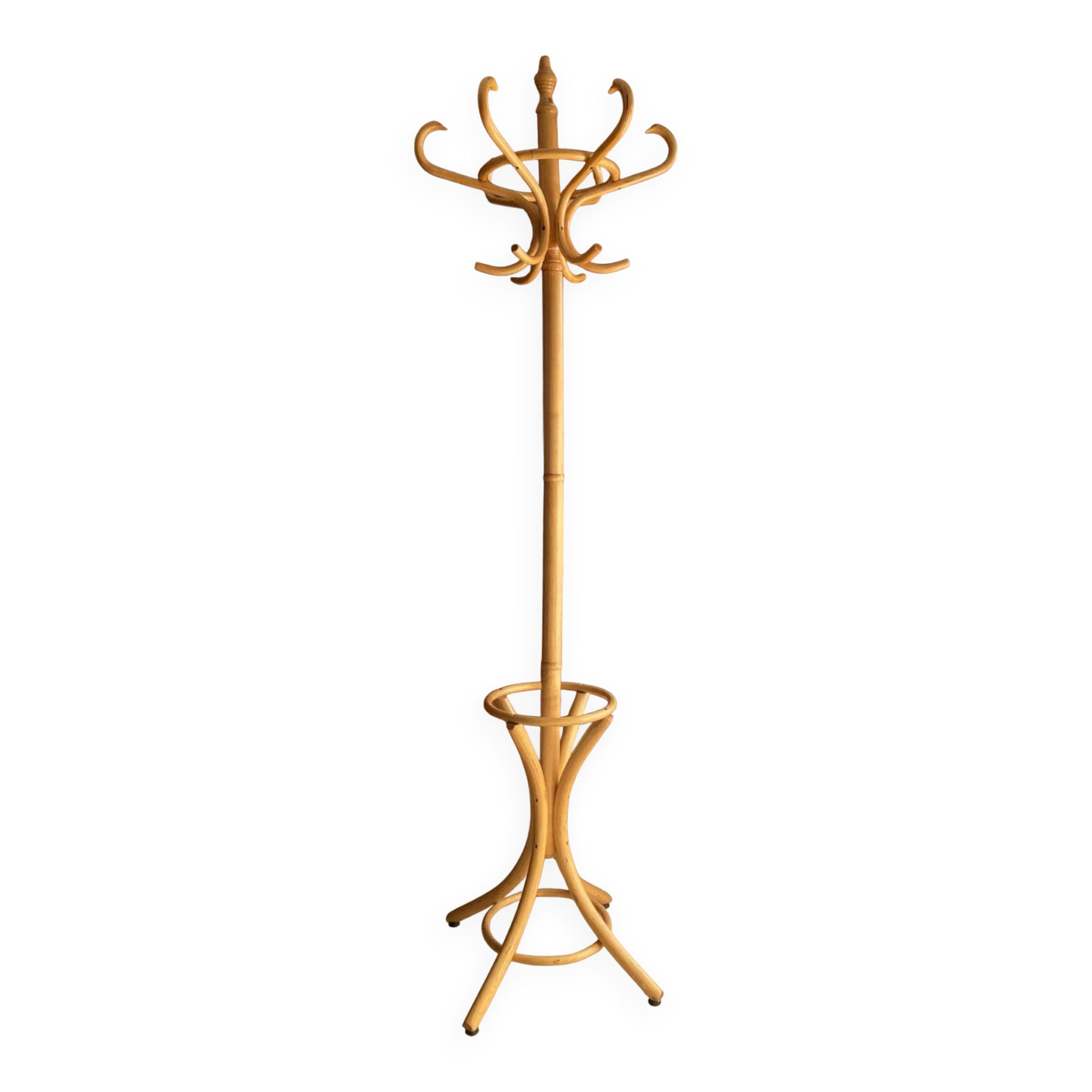 Wooden parrot coat rack