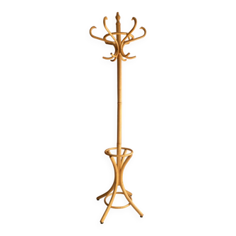 Wooden parrot coat rack