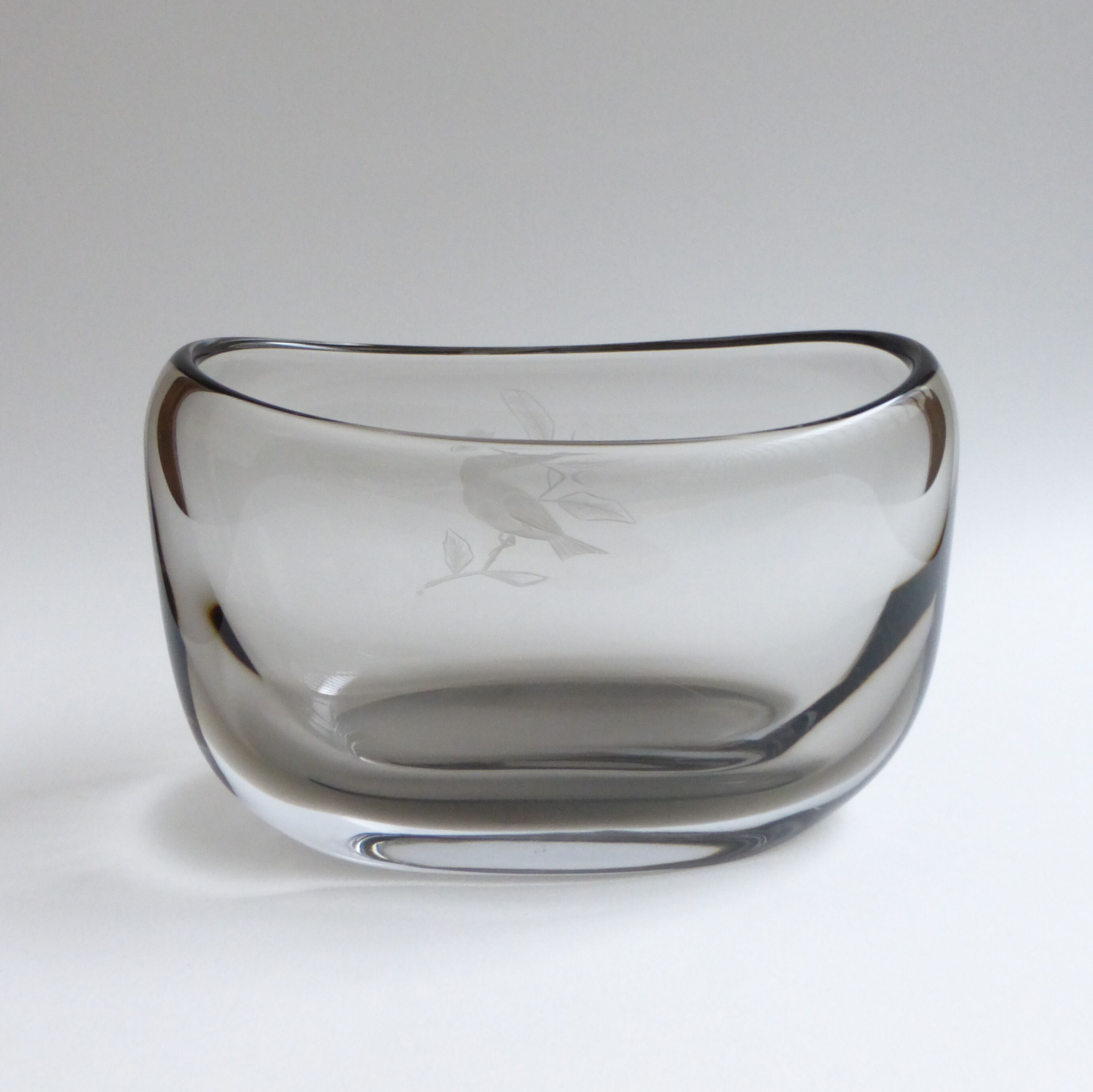 Czech smoked glass vase 1950's-60's