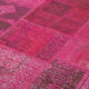 Hand-knotted oriental vintage 198 cm x 302 cm pink patchwork carpet