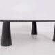 Black Marble Eros Coffee Table by Angelo Mangiarotti for Skipper, 1990s