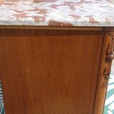 Art Deco buffet in walnut and marble