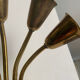 Wall lamp 5 burners brass 50s
