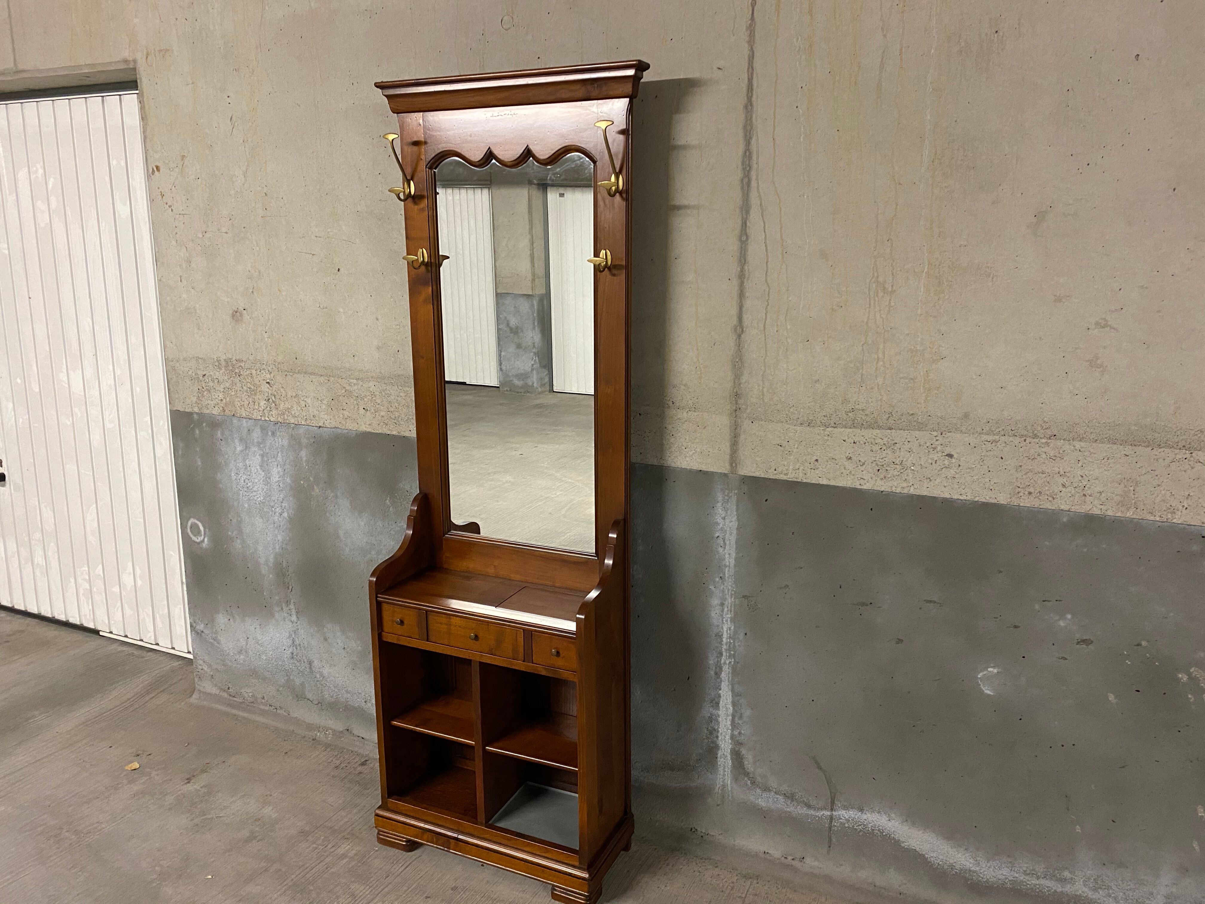 vintage 1970s walnut entrance locker room