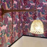 Large modular teak wall light, Scandinavian design 1960.