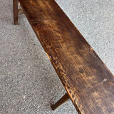 Solid wood bench