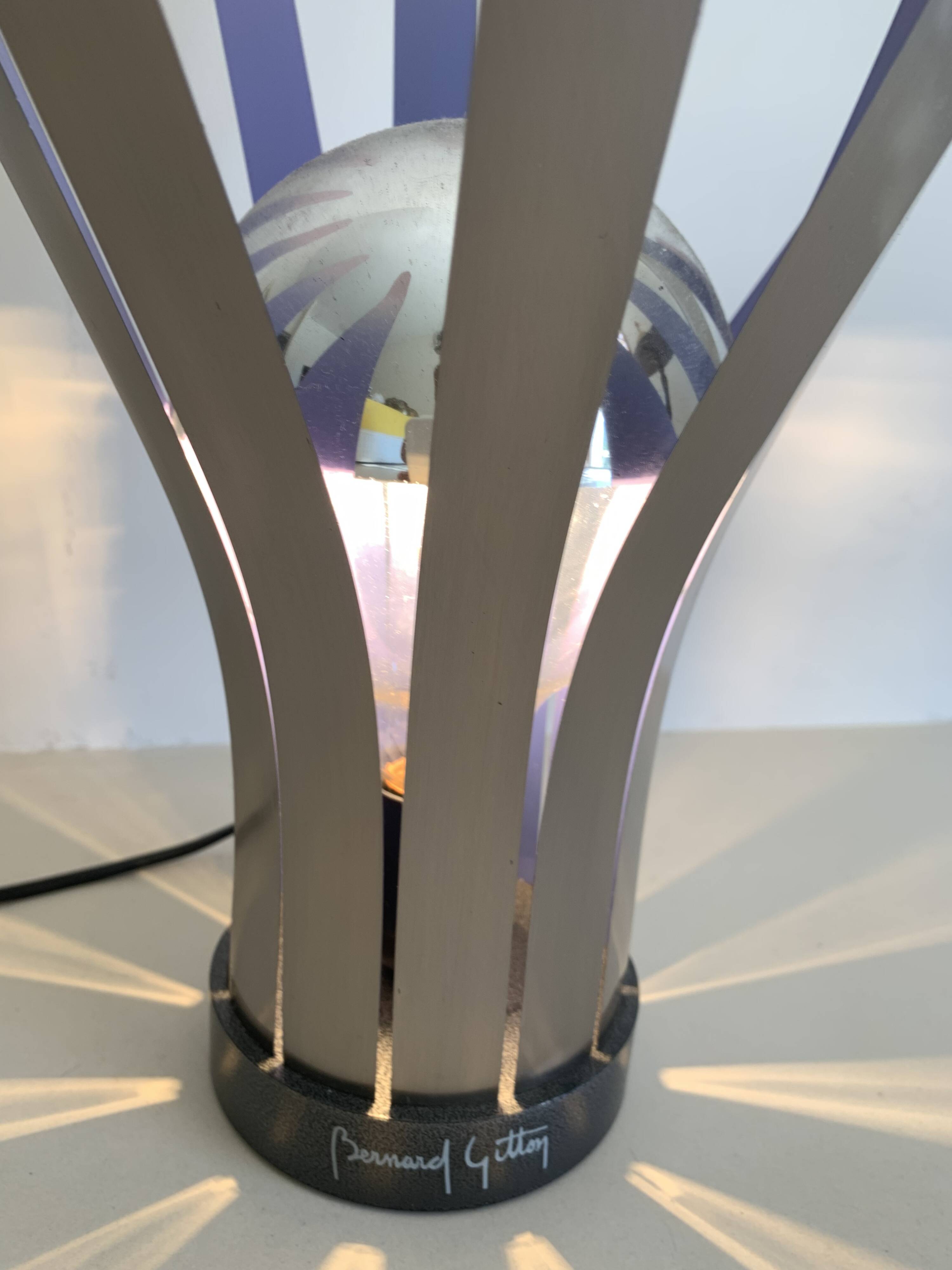 Vintage lamp 1980 "Flower" by Bernard Gitton - 44 cm