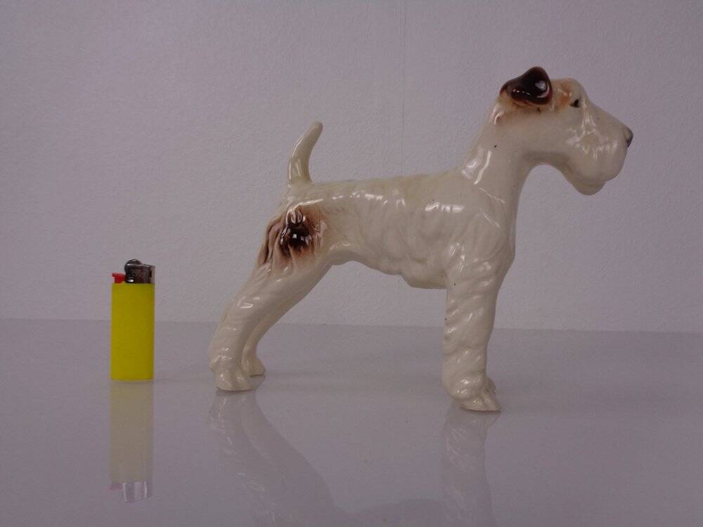 Porcelain Figurine of Fox Terrier, Denmark, 1950s