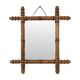 Antique Wooden Faux Bamboo Chinoiserie Mirror 44x39cm