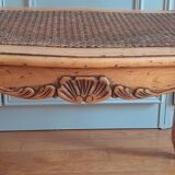Louis XV style caned bench