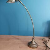 Loft bedside desk lamp patinated gold metal