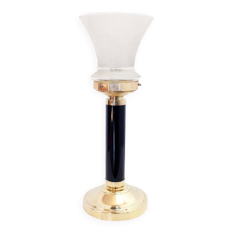 Lampe Art Deco bakélite,laiton et verre
