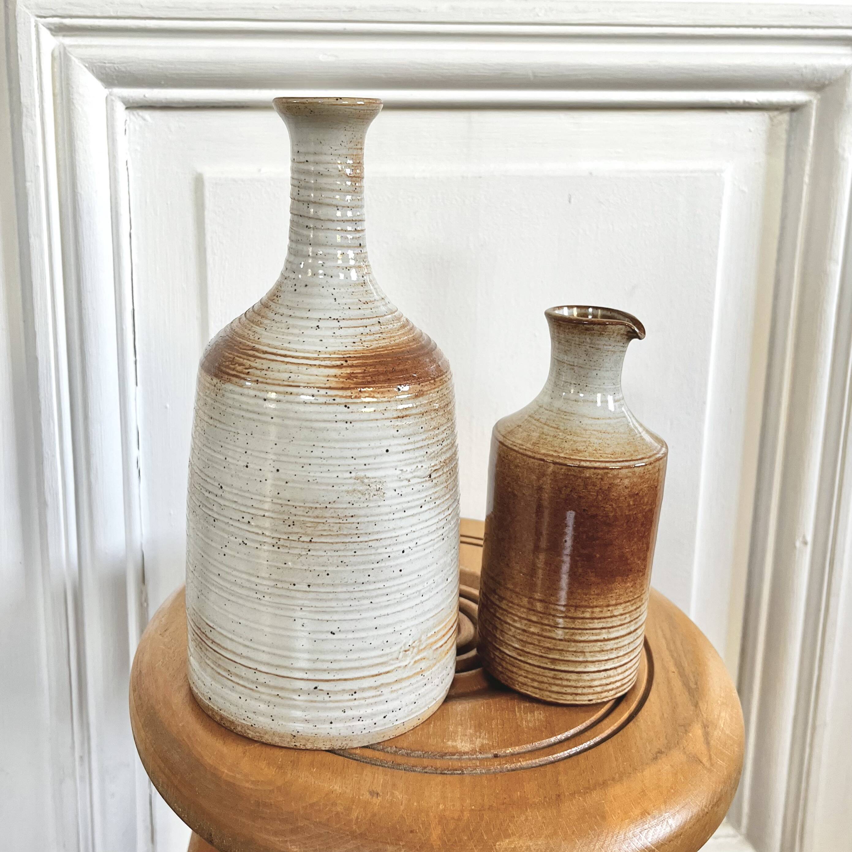 Stoneware soliflore vases