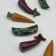 Set of 12 barbotine / vintage / vegetable knife holders 🍆 🫛 🥕