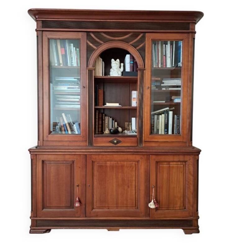 Buffet / Library 2 Bodies in Solid Cherry - Directoire Style