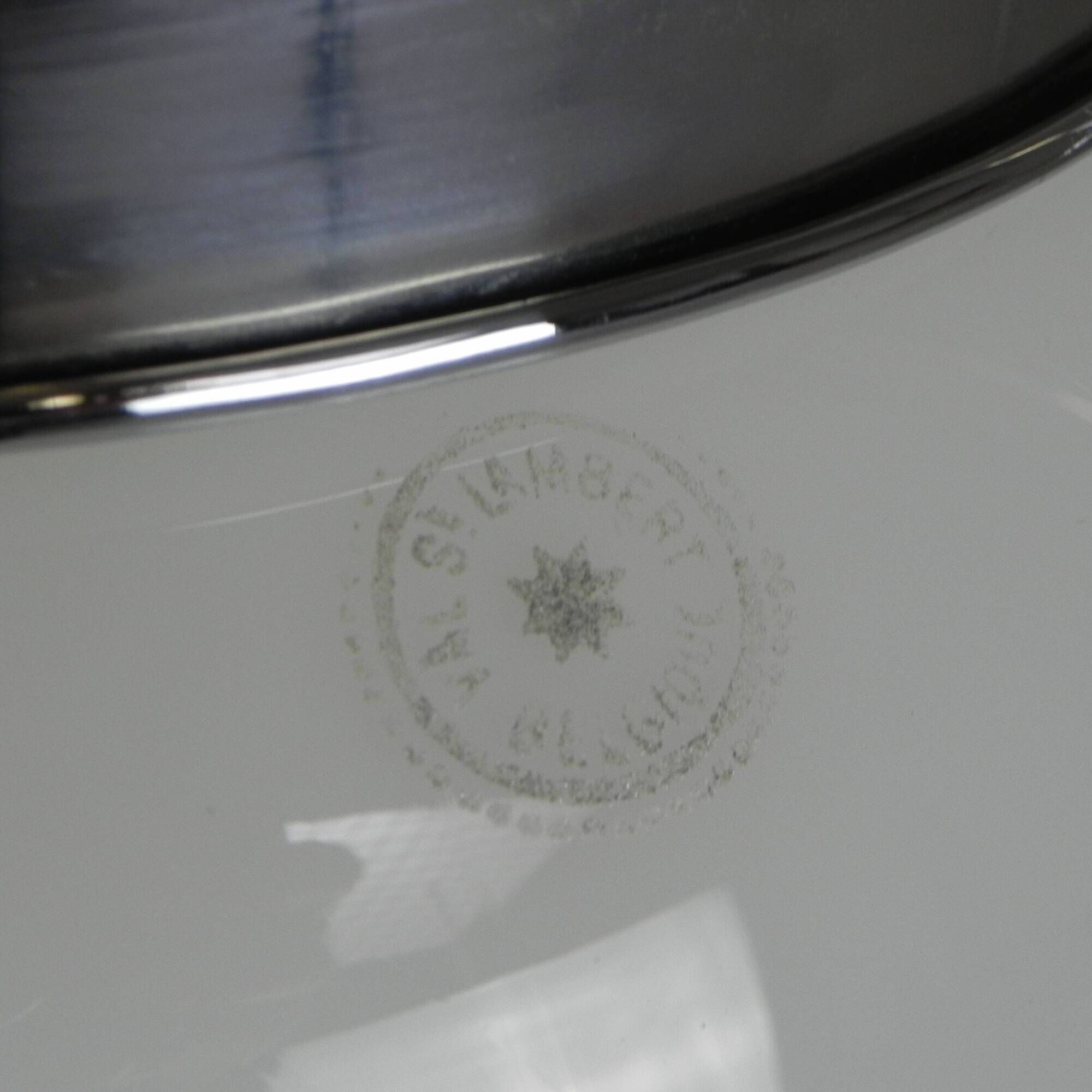 Art Deco suspension with opaline lampshade, Val St Lambert, 1930s