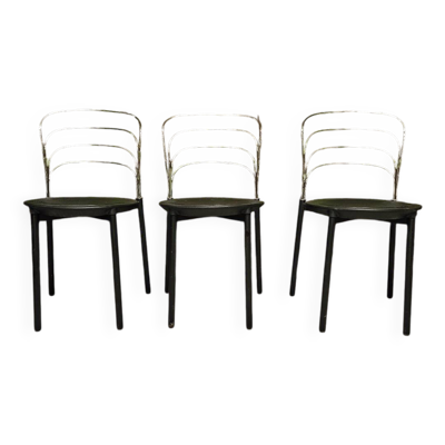 lot de trois chaises Delfina,Italy 80