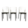 lot de trois chaises Delfina,Italy 80"
