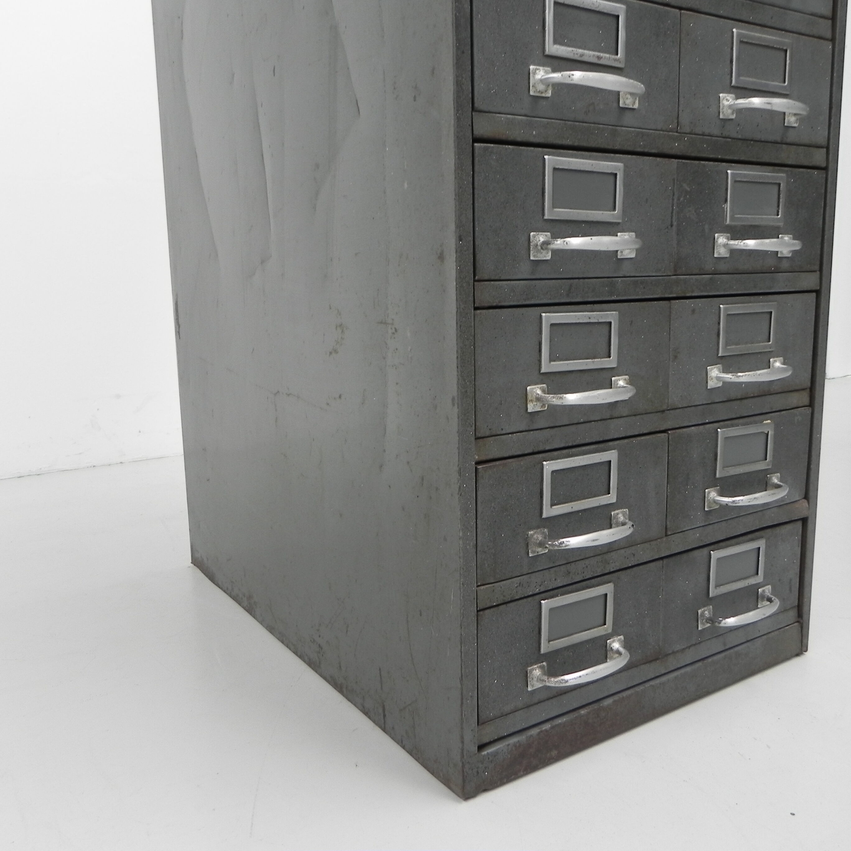 Industrial Steel Chest of Drawers with 20 Drawers