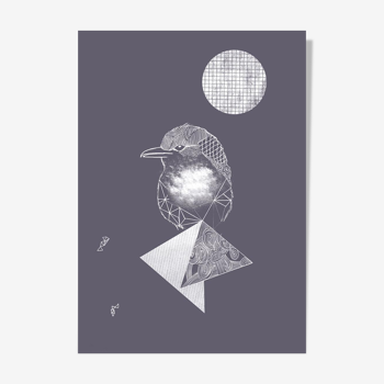 Bird and geometric shapes