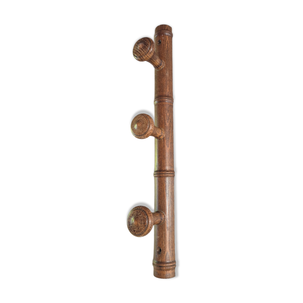Porte manteau composé de 3 pateres en bois vintage