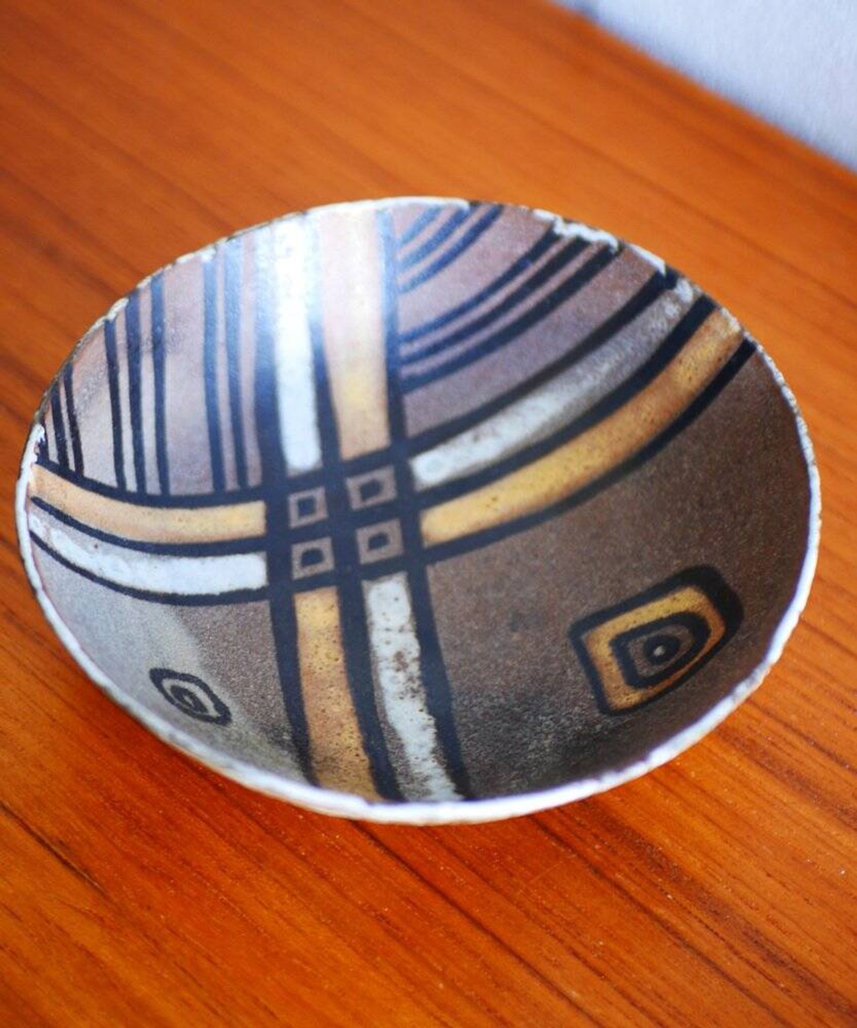 Modern ceramic bowl by Alexandre Kostanda, 1960s