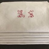 6 napkins, monogram