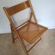 Chaise pliante assise cannée