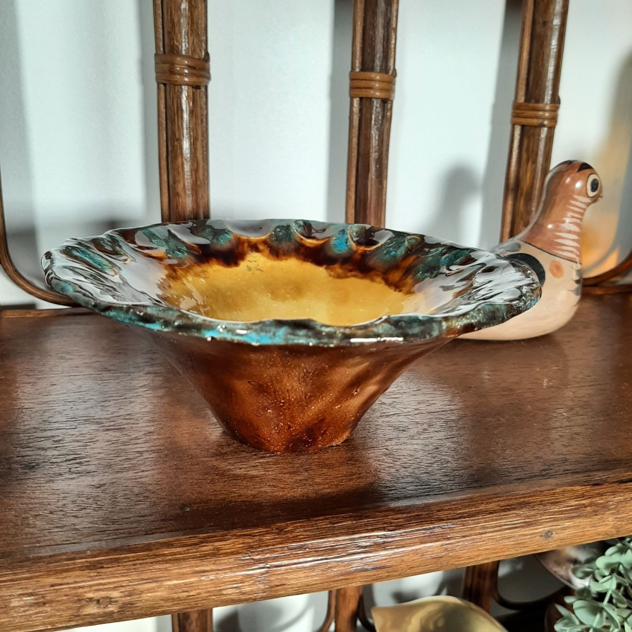 Mustard yellow ceramic 70s
