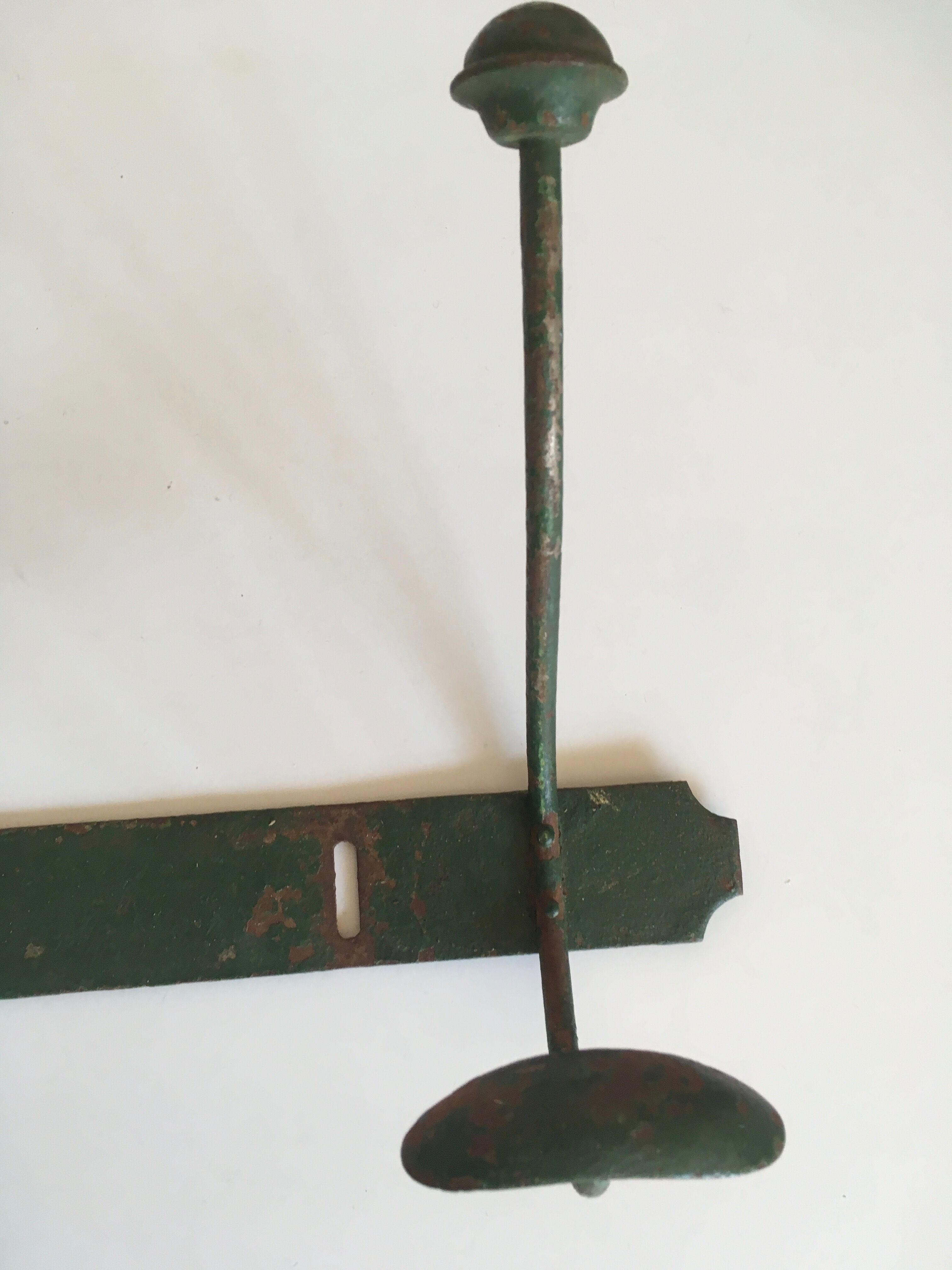 1900 green metal garden coat holder