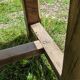 Old table in solid chene