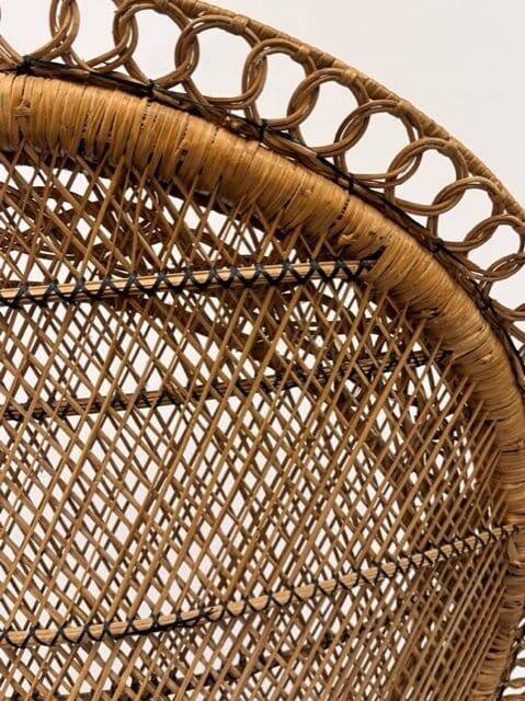 Pomare armchair, known as “Emmanuelle”, in rattan – Iconic piece restored