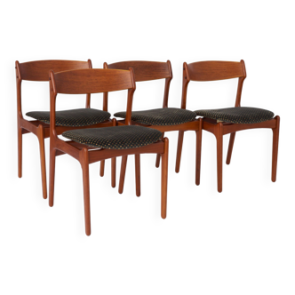 4 Erik Buch Chairs 1960s Danish Vintage