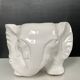 Vintage elephant cache pot in glazed ceramic