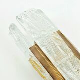 Danish Mid-Century Glass & Brass Aladdin Wall Light from Vitrika, 1960s/70s