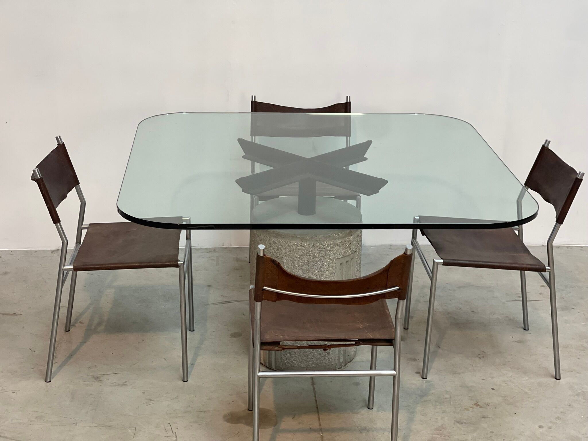 Table à manger Giovanni Offredi pour Saporiti, années 1970