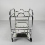 Art Deco serving trolley, chrome-plated, 1920s