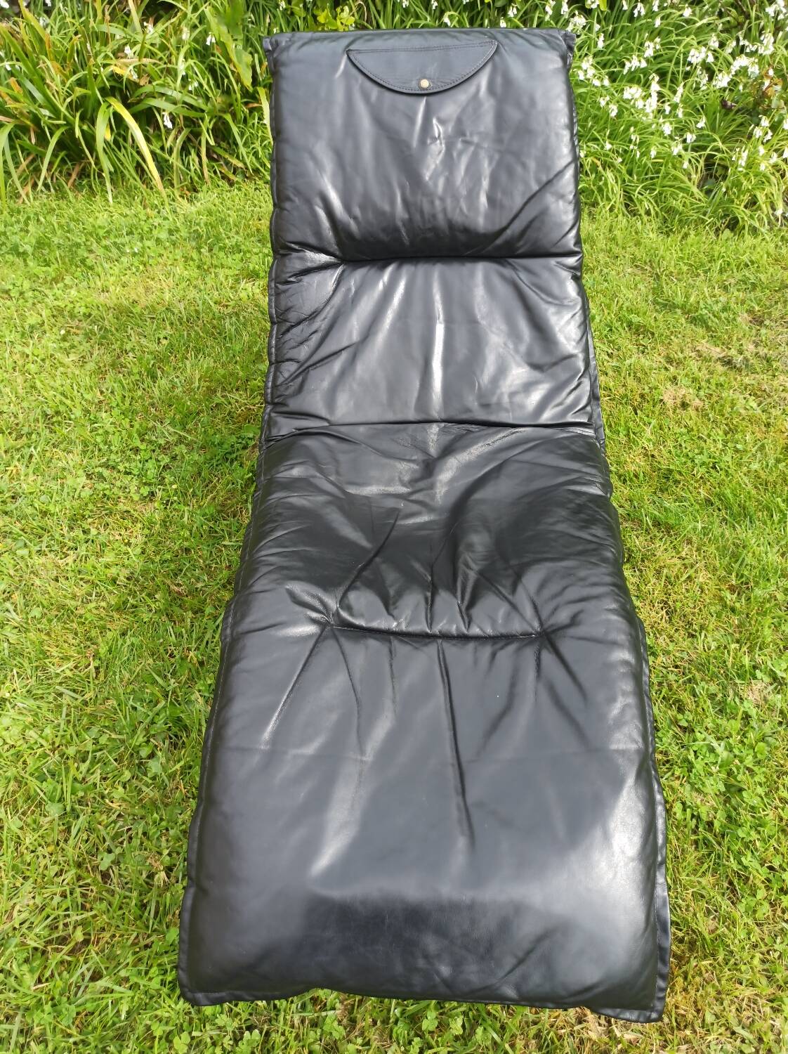 Black leather lounge chair by Ingmar and Knut RELLING for WESTNOFA