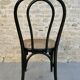 Bistro chair in black lacquered wood and seat in cannage