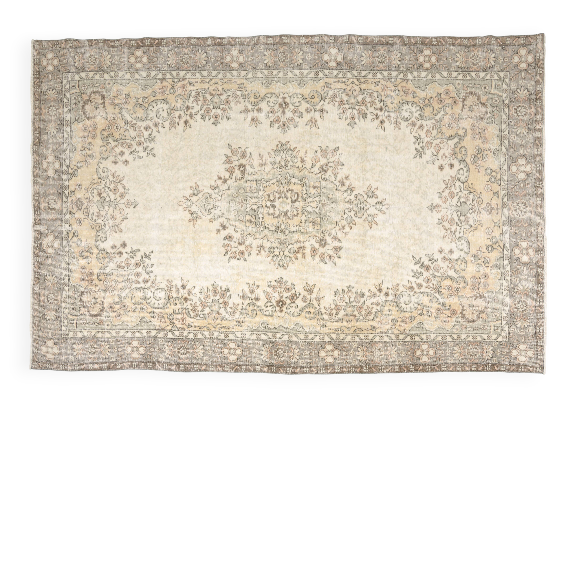 Oushak Anatolian Antique Wool Rug