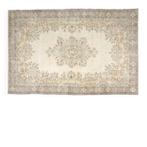 Tapis en laine antique Oushak anatolien