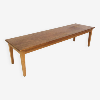 Minimalist teak bench, Sweden, 1960s