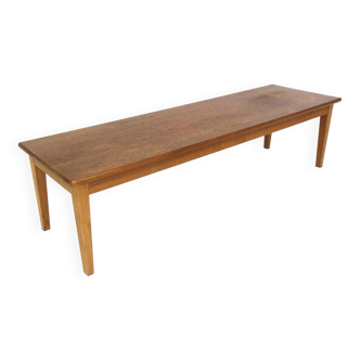 Minimalist teak bench, Sweden, 1960s