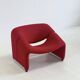 Chaise Artifort Groovy F598 M de Pierre Paulin en rouge