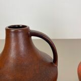 Set of 2 Fat Lava Pottery Vases Heinz Siery Carstens Tönnieshof, Germany, 1970s