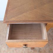 Bureau recto-verso chêne pieds compas des années 50