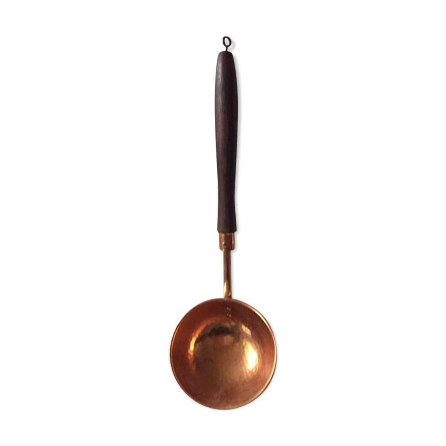 Copper ladle with rosewood handle mid century denmark